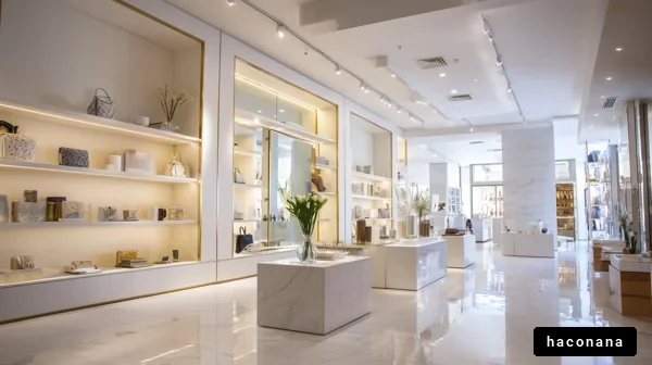 洗練された店舗の内部