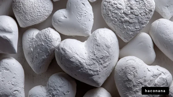 さまざまなハートのオブジェ