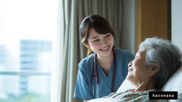 看護師と高齢者の笑顔