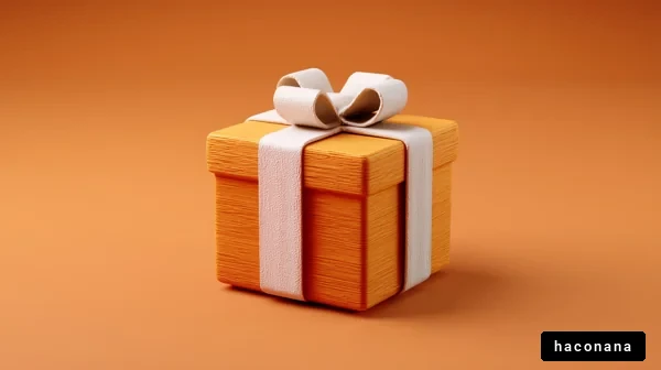 オレンジ色のギフトボックス