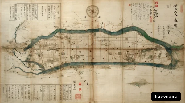 歴史的な地図の図