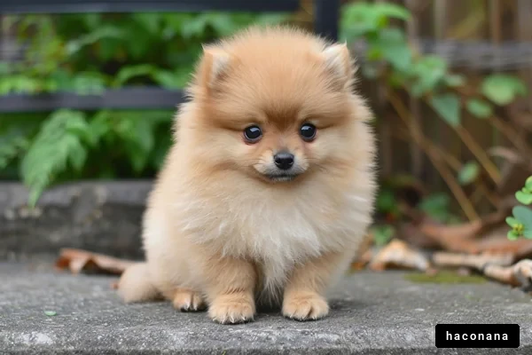 かわいいポメラニアンの子犬