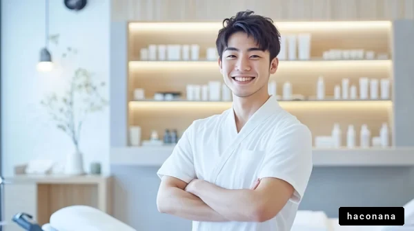 笑顔の男性セラピスト