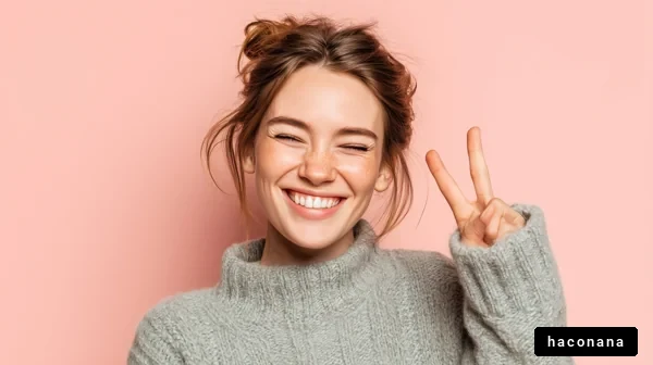 幸せな笑顔の女性