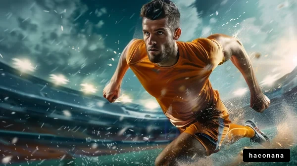 スポーツ選手の激走シーン