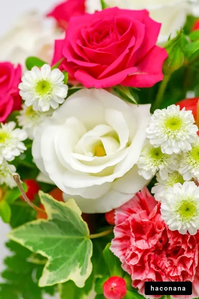 美しい花束のアレンジメント