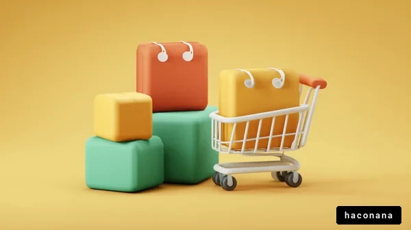 カラフルなショッピングアイテム