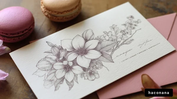 花とマカロンの美しいアート