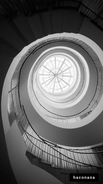 螺旋階段の美しい風景