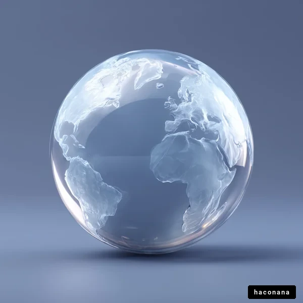 透明な地球儀のイメージ