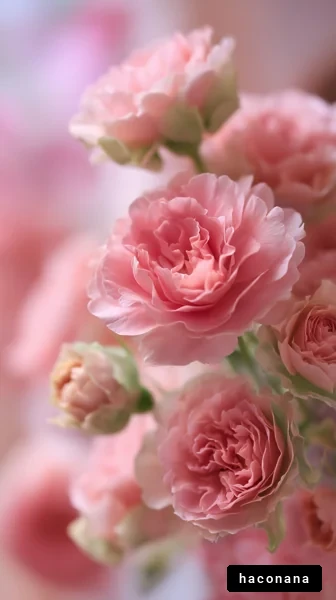 美しいピンクの花々