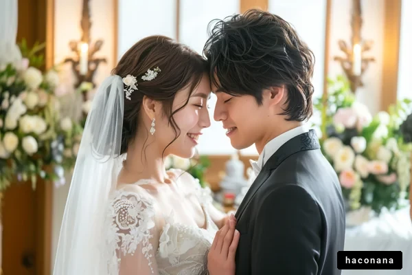 幸福感溢れるカップルの瞬間