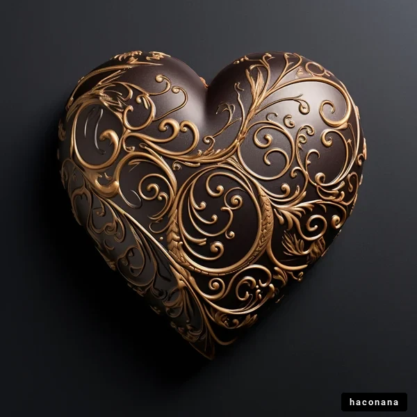 美しいチョコレートのハート