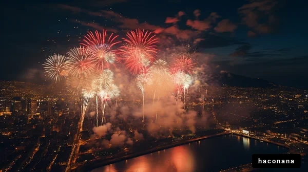 夜空に広がる花火