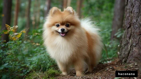 森の中の可愛い犬