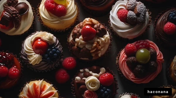 色とりどりのカップケーキ