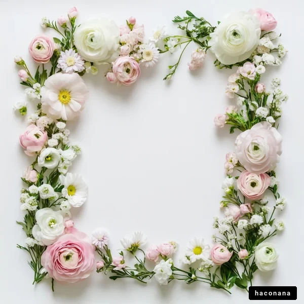 花のフレーム装飾