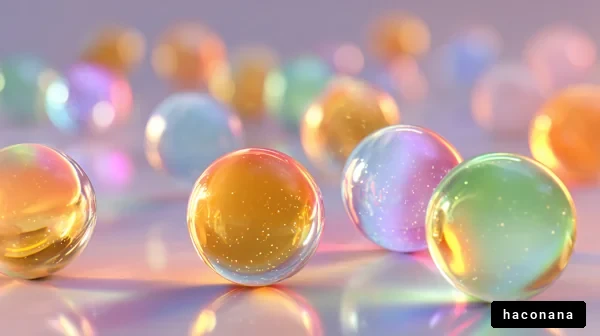 カラフルなビー玉の集まり