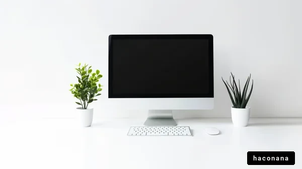 シンプルなデスク周りの風景
