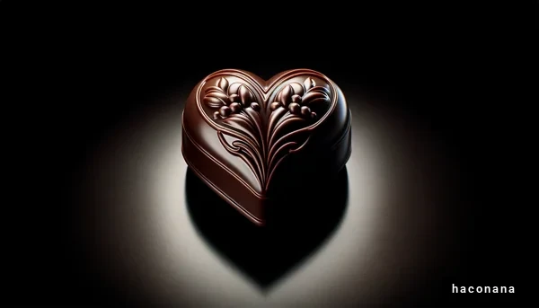 美しいハート型チョコレート