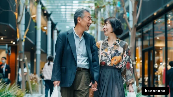 ショッピングを楽しむカップル