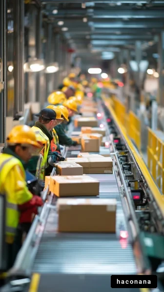 物流センターでの作業風景