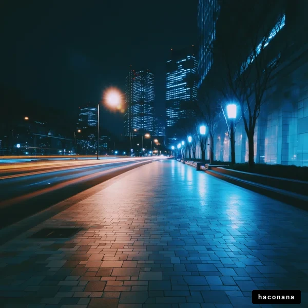 夜の都市の風景