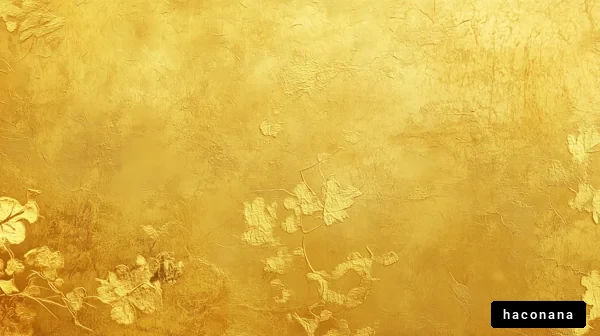 金色の葉模様
