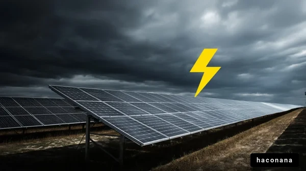 太陽光発電パネルと雷