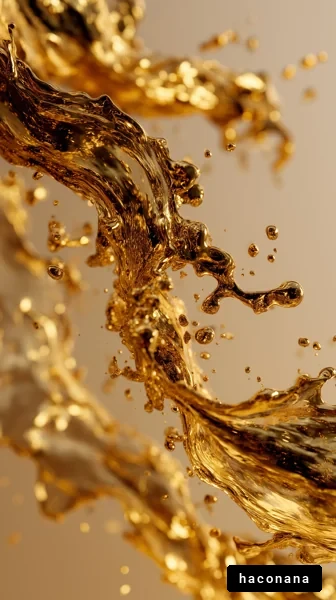 流れる金色の液体