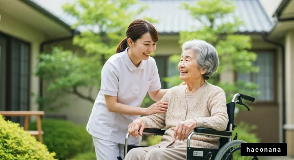 高齢者介護の笑顔