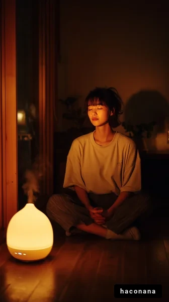 リラックスした女性の夜