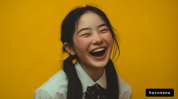 明るい笑顔の少女