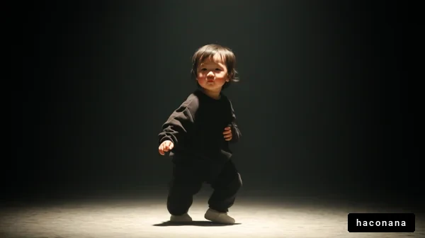 暗闇で佇む子供の姿