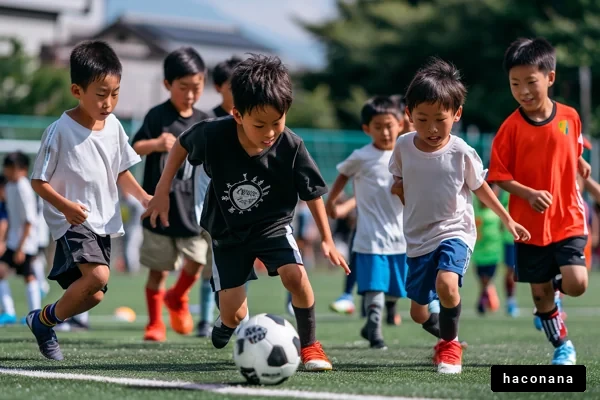子供たちのサッカー練習