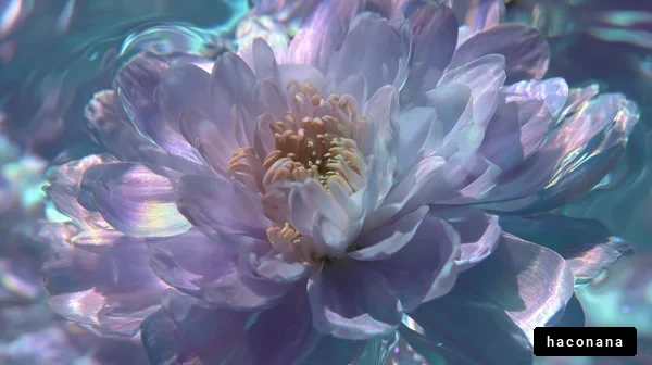 美しい水に浮かぶ花