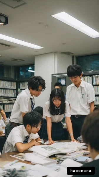 図書館でのグループ学習