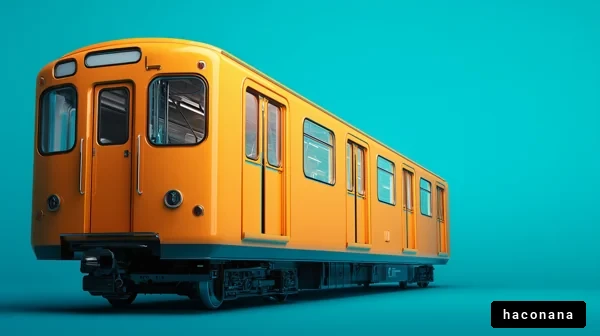 鮮やかなオレンジの電車