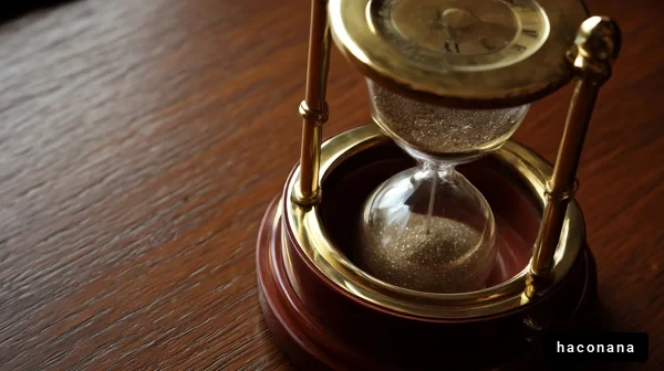 美しい砂時計のディテール