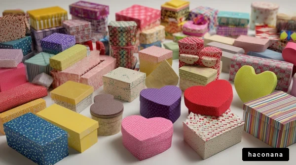 カラフルな箱のコレクション