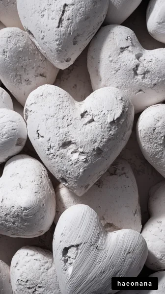 白いハート型のオブジェ