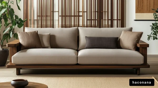 シンプルでモダンなソファ
