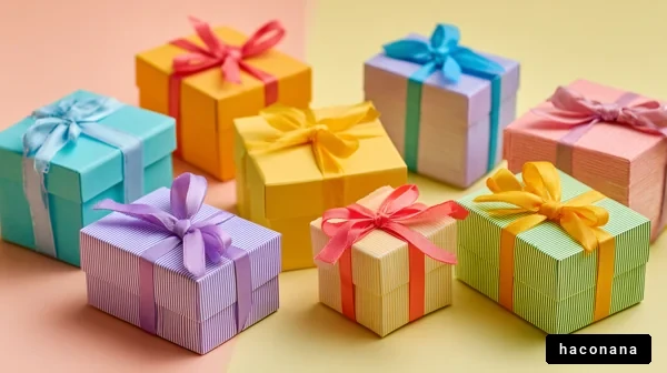 カラフルなギフトボックス