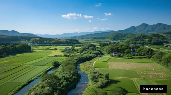 美しい田園風景の風景