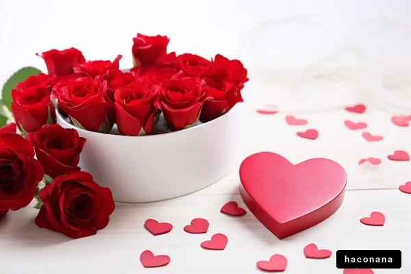 バラとハートのギフト