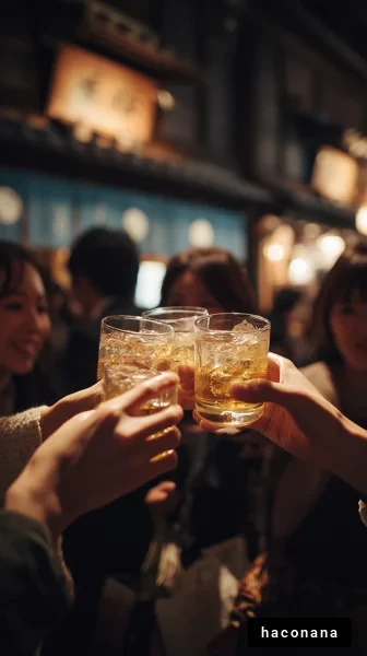 乾杯する友人たち