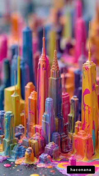 カラフルな都市風景