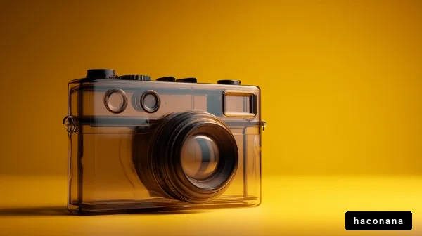 透明なカメラの静物