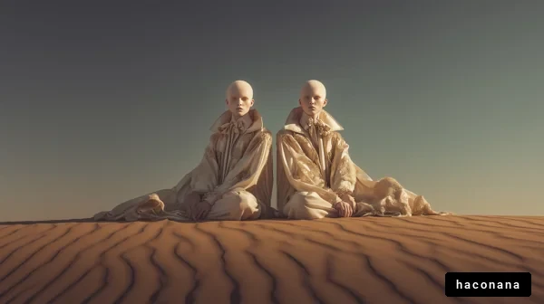 砂漠の中の幻想的な存在