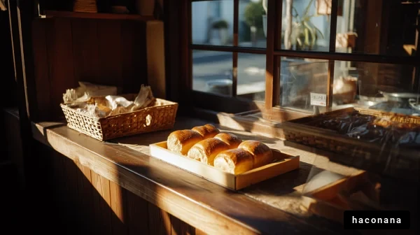 焼き立てのパンのある風景